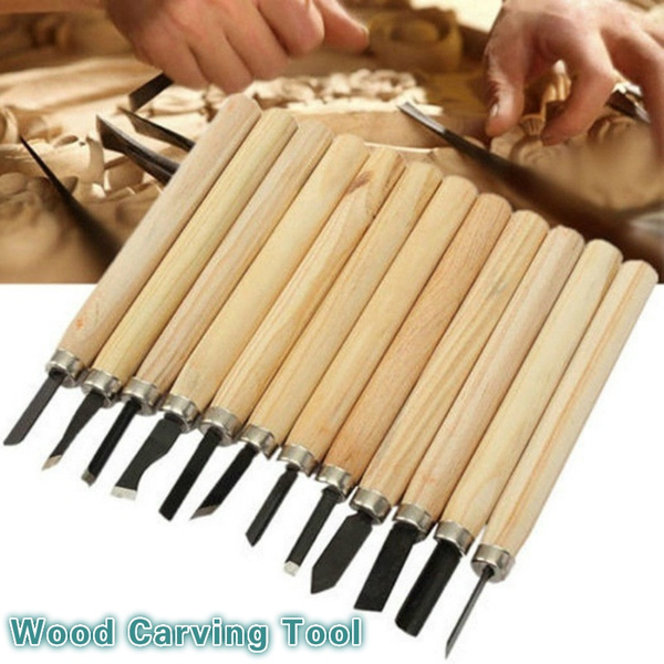 12PC/set Wood Carving Tools Wood Carving Chisels Knife For Basic Wood Cut  DIY Tools Woodworking Gouges Hand Tools